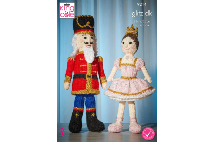 The Nutcracker and The Princess knitted in Glitz DK, Big Value DK 50g and Cuddles Chunky - 9214