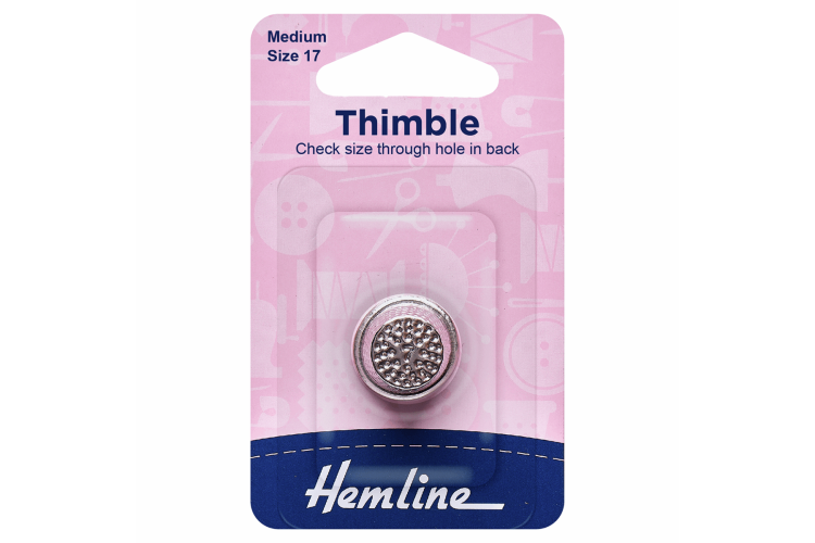 Thimble: Metal, Size 17, Medium