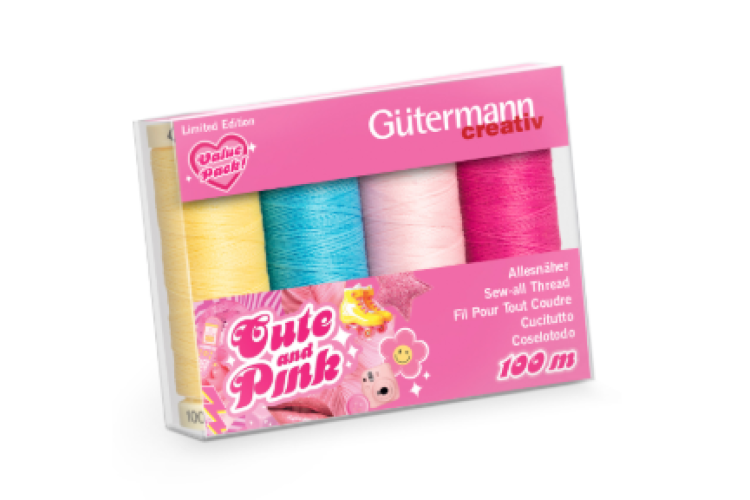 Thread Set: Sew-All: 4 x 100m: Cute and Pink