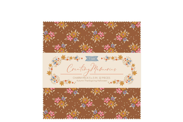 Tilda Creating Memories-Autumn-Charm Pack-12.5 x 12.5cm 32 Pieces