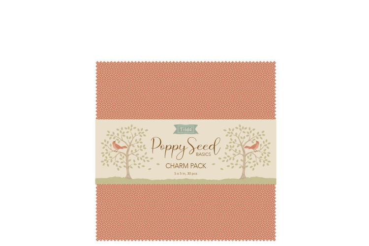 Tilda Creating Memories-Poppyseed-Charm Pack-12.5 x 12.5cm 30 Pieces