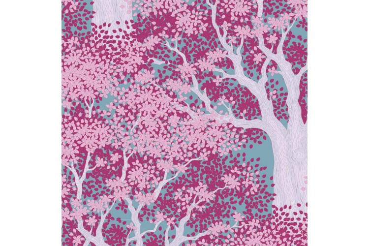 Tilda Woodland Juniper Plum 100% Cotton 110cm Wide