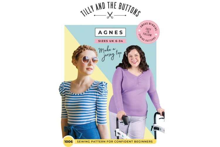 Tilly and the Buttons - Agnes Jersey Top Size 6 to 34
