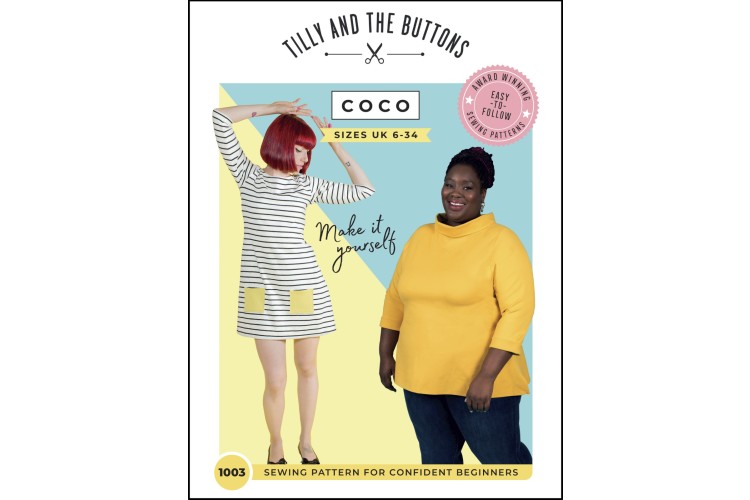 Tilly and the Buttons Coco Top & Dress Size 6 to 34