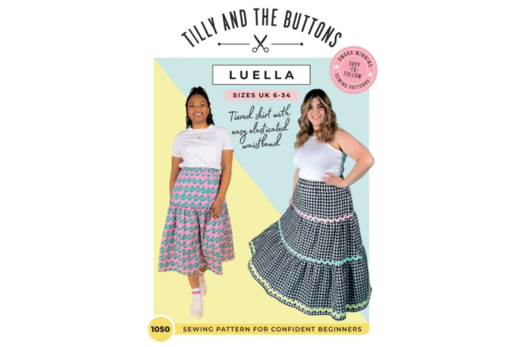 Tilly and the Buttons Luella Tiered Skirt Size 6 to 34