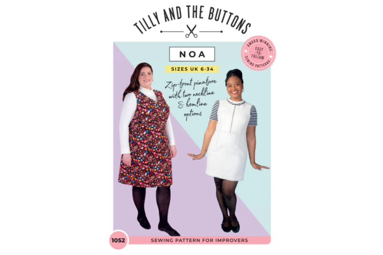 Tilly and the Buttons Noa Pinafore Size 6 to 34