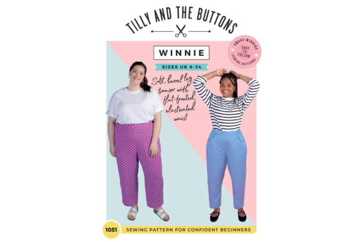 Tilly and the Buttons Winnie Barrel Leg Trouser Size 6 to 34