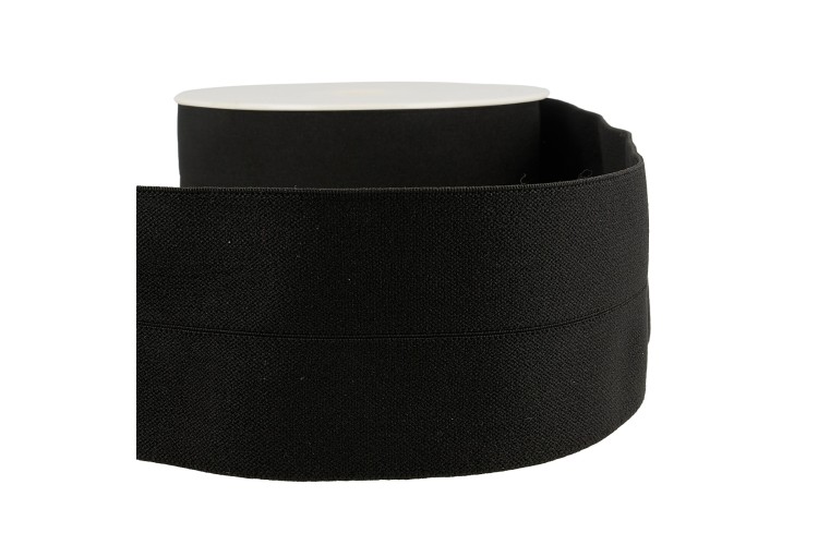 Trim: Elastic Pre Folded 60mm - Black