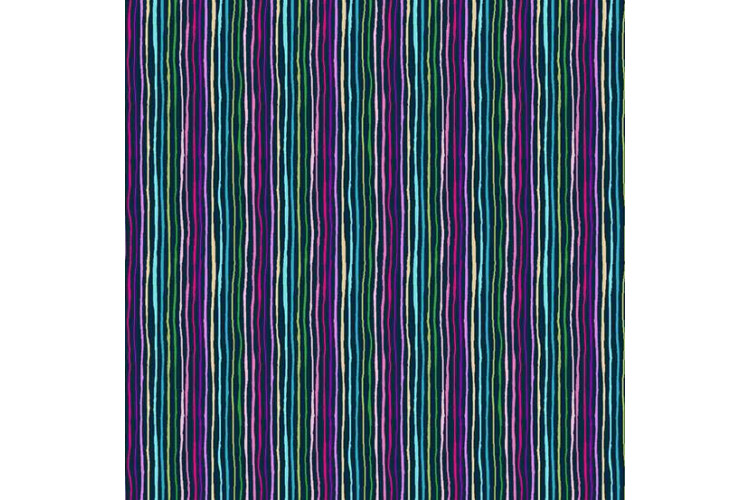Tropica by Makower - Stripe Blue UK 112cm Wide 100% Cotton