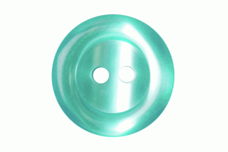 Turquoise Pearl Shine Resin, 15mm 2 Hole Button