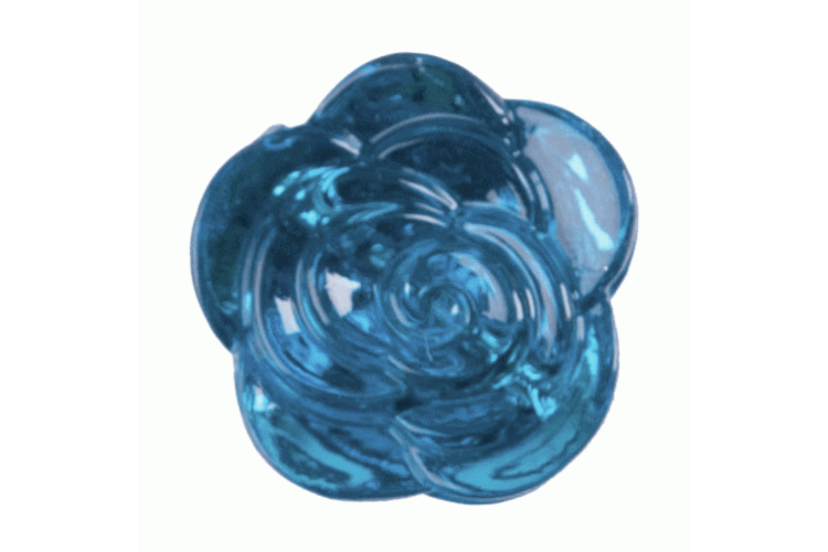 Turquoise Rose 12mm Shank Button
