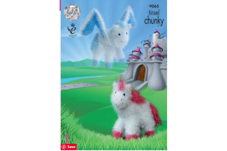 Unicorn & Pegasus knitted with Tinsel Chunky - 9065