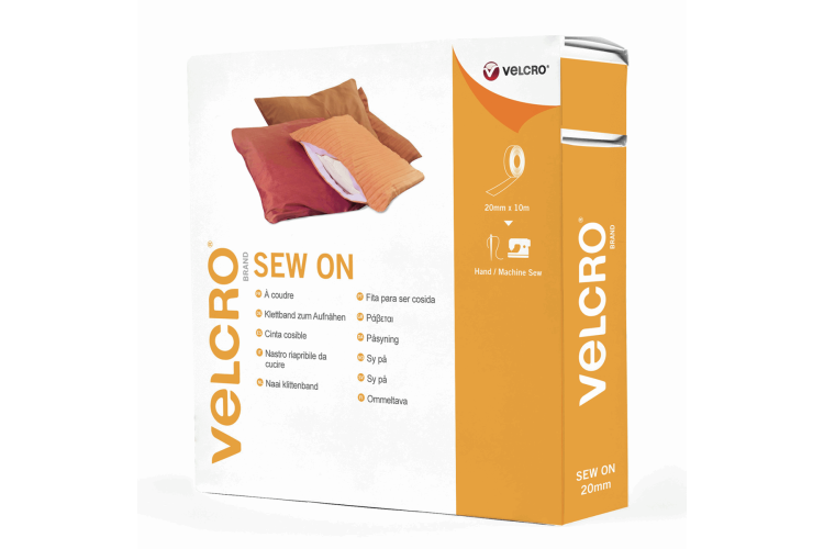 Velcro/Hook & Loop Tape: Sew-On, 20mm, Black