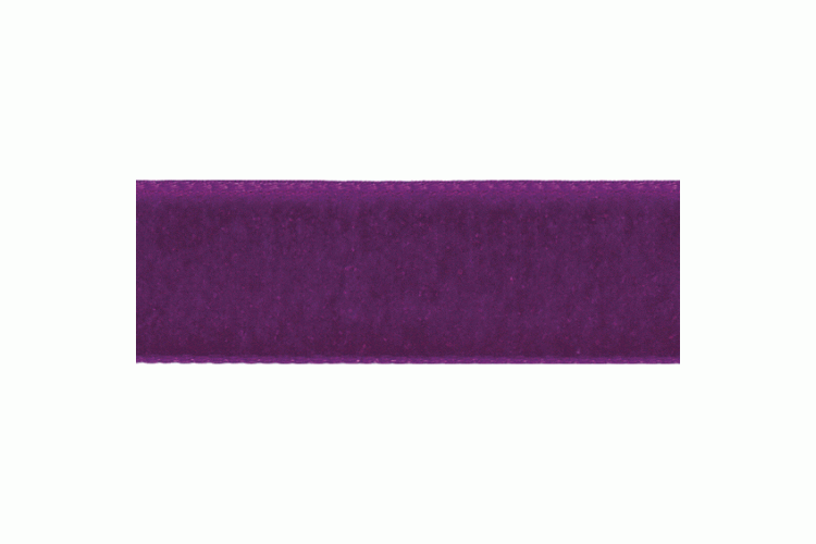 Velvet Ribbon 16mm, Fuchsia Purple
