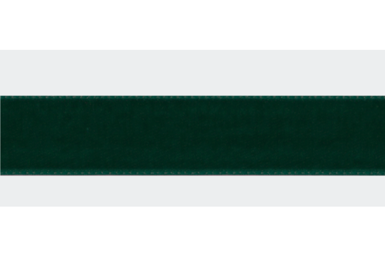 Velvet Ribbon 9mm, Bottle Green