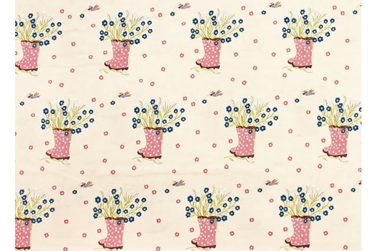 Vero's World Lizzy's Garden Cream 100% Cotton 150cm Wide