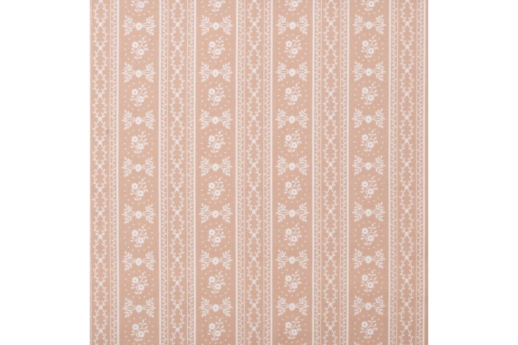 Vero's World Traditional Tan Floral Stripe 100% Cotton 150cm Wide