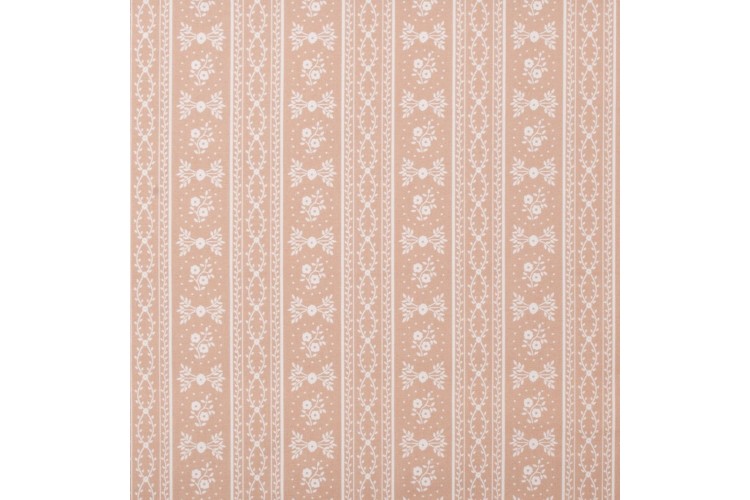 Vero's World Traditional Tan Floral Stripe 100% Cotton 150cm Wide