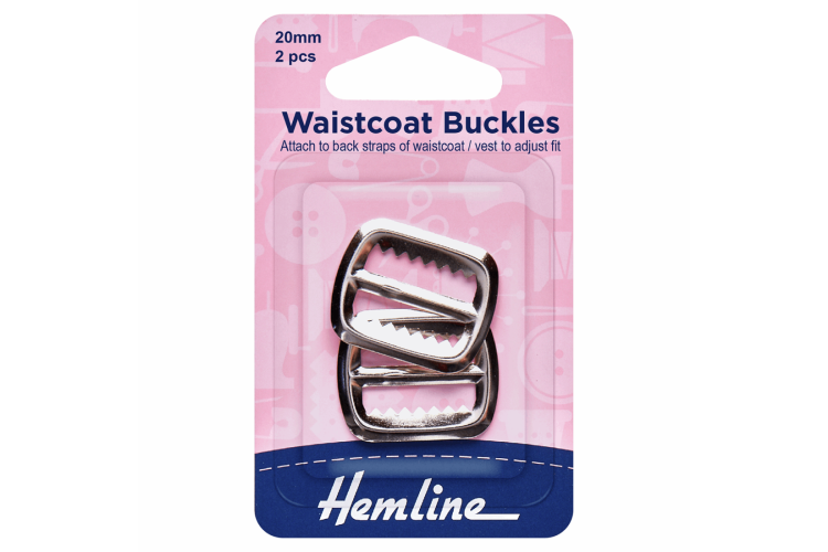 Vest/Waistcoat Buckles 20mm Nickel 2 Pieces