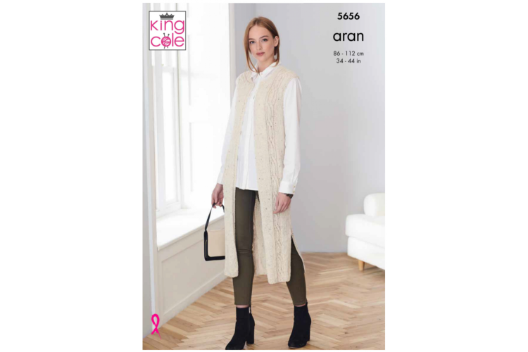 Waistcoat & Jacket: Knitted in Forest Aran - 5656