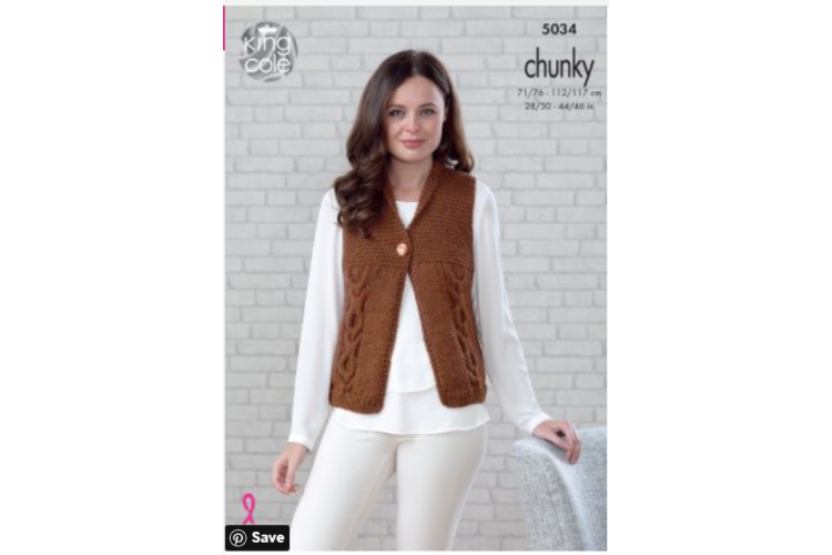 Waistcoat & Slipover Knitted in New Magnum Chunky - 5034