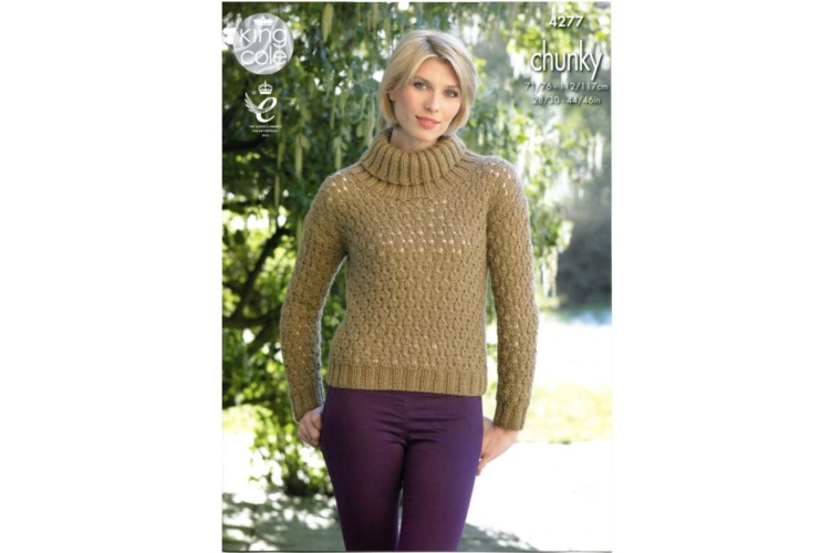 Waistcoat and Sweater Knitted in Magnum Chunky - 4277