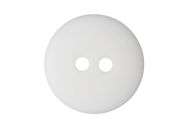 White Matt Smartie Resin, 17.5mm 2 Hole Button