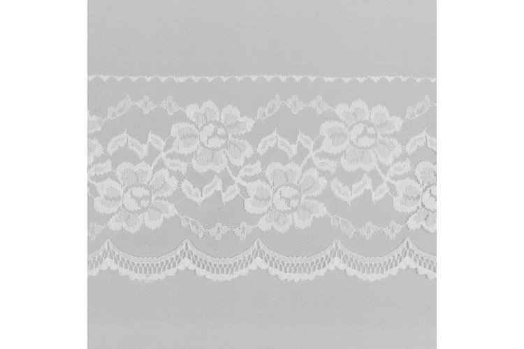 White Nylon Lace Trim 120mm Wide