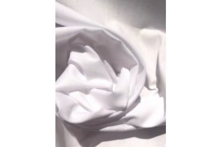 White Polycotton 112cm Wide 80% Polyester, 20% Cotton