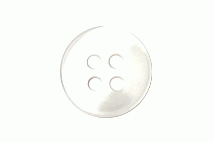 White Resin, 10mm 4 Hole Button