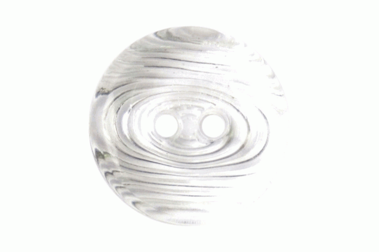 Clear Textured Resin, 15mm Fish Eye 2 Hole Button