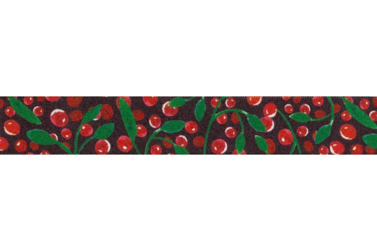 Winter Berry Red Ribbon 25mm 