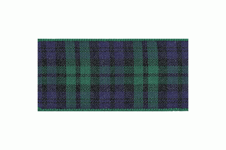 Woven Tartan Ribbon 16mm, Black Watch