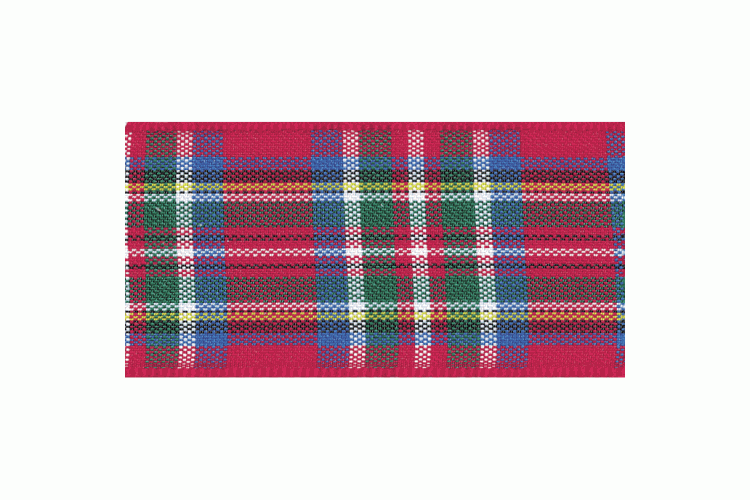 Woven Tartan Ribbon 25mm, Stewart