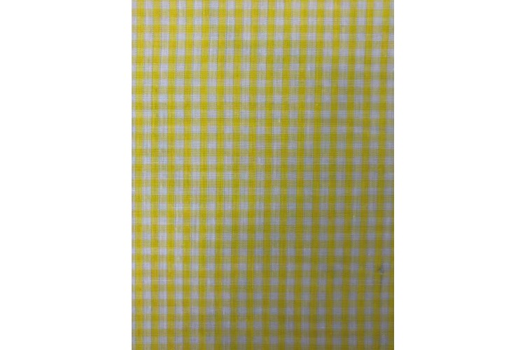 Yellow Gingham - Small, Polycotton