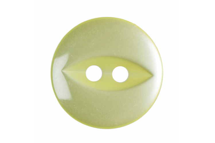 Yellow Pearl Resin, 14mm Fish Eye 2 Hole Button