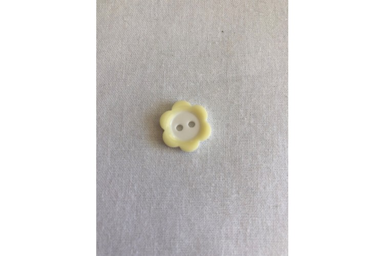 Yellow Petal Resin, 18mm 2 Hole Button