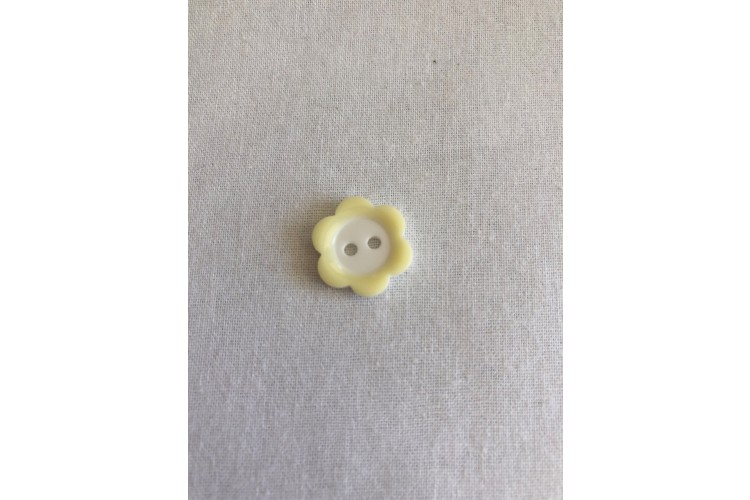 Yellow Petal Resin, 18mm 2 Hole Button