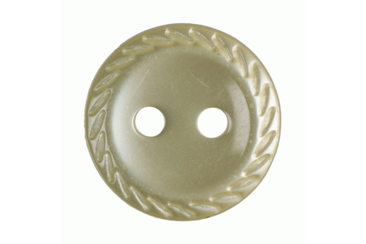Yellow Rope Edge Resin, 11mm 2 Hole Button