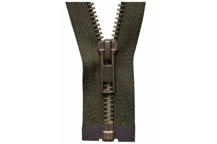 YKK  Picture of Strong Metal Tooth Open End Zip 71cm: Khaki  566