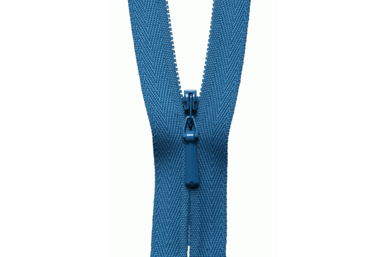 YKK Lightweight Concealed Coil Zip, 20cm, Saxe Blue 557