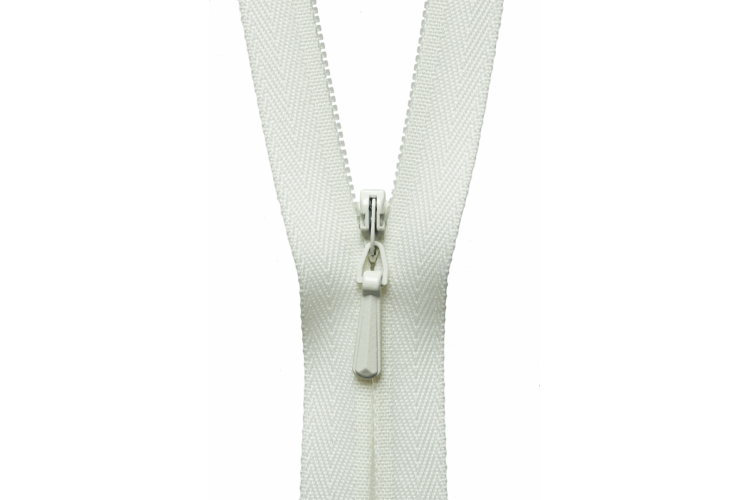 YKK Lightweight Concealed Coil Zip, 23cm, Cream 502