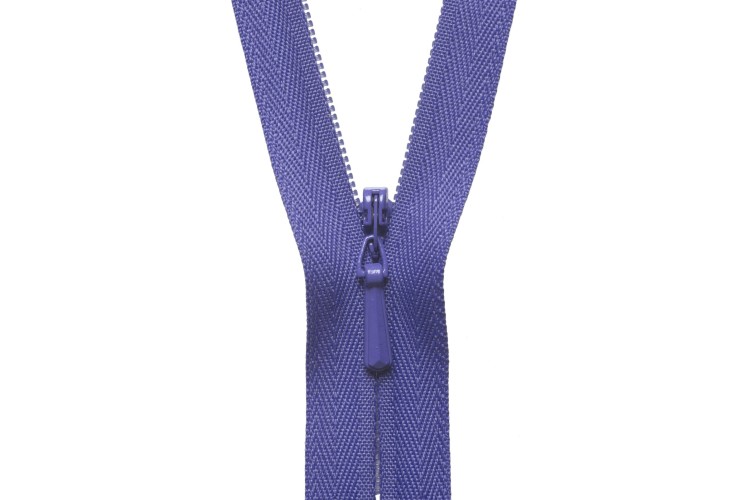 YKK Lightweight Concealed Coil Zip, 23cm, Dark Lupin 246