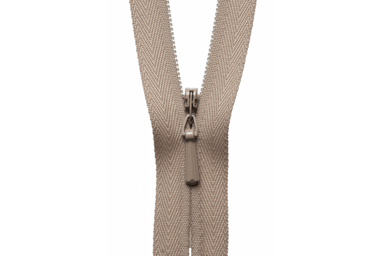 YKK Lightweight Concealed Coil Zip, 23cm, Fawn 573