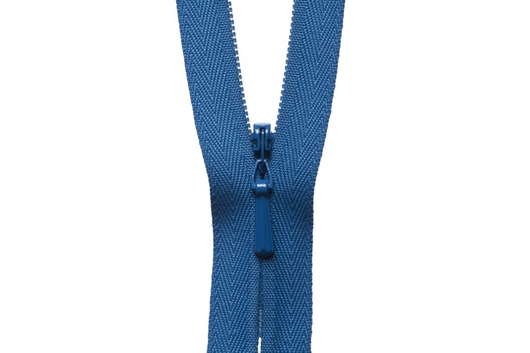 YKK Lightweight Concealed Coil Zip, 23cm,Saxe Blue 557