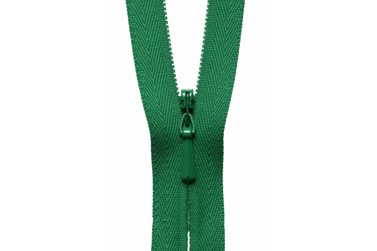 YKK Lightweight Concealed Coil Zip, 56cm, Bottle Green 876