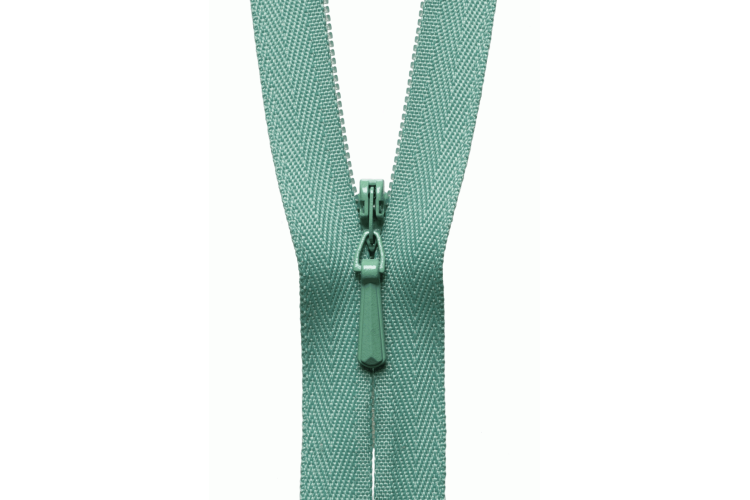 YKK Lightweight Concealed Coil Zip, 56cm, Dark Mint, 004