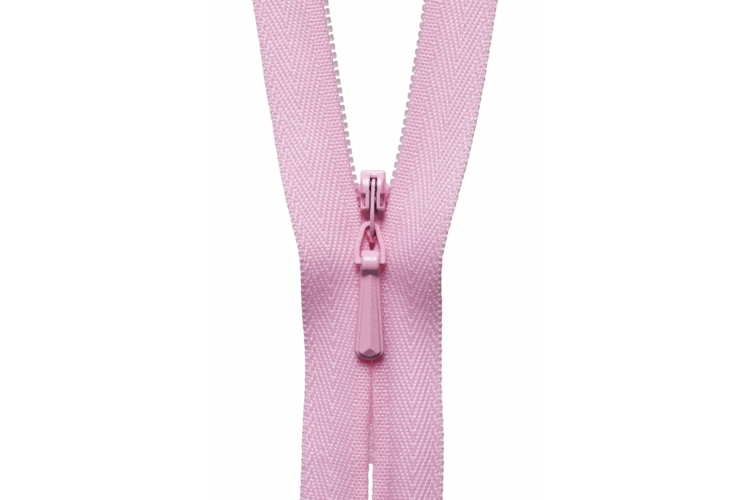 YKK Lightweight Concealed Coil Zip, 56cm, Mid Pink 513
