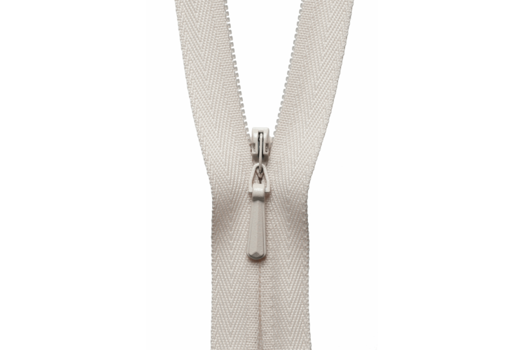 YKK Lightweight Concealed Coil Zip, 56cm, Mushroom 301