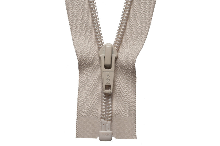 YKK Nylon Open End Zip 56cm - Beige